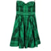 Luella Bartley Strapless Dress Size 38 Fit and Flare Plaid Rockabilly Designer
