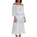 NWT SUNSHINE 79 Crochet Trim Off-the-shoulder Midi Dress Beach Swim Cover-Up