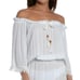 NWT SUNSHINE 79 Crochet Trim Off-the-shoulder Midi Dress Beach Swim Cover-Up