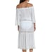NWT SUNSHINE 79 Crochet Trim Off-the-shoulder Midi Dress Beach Swim Cover-Up