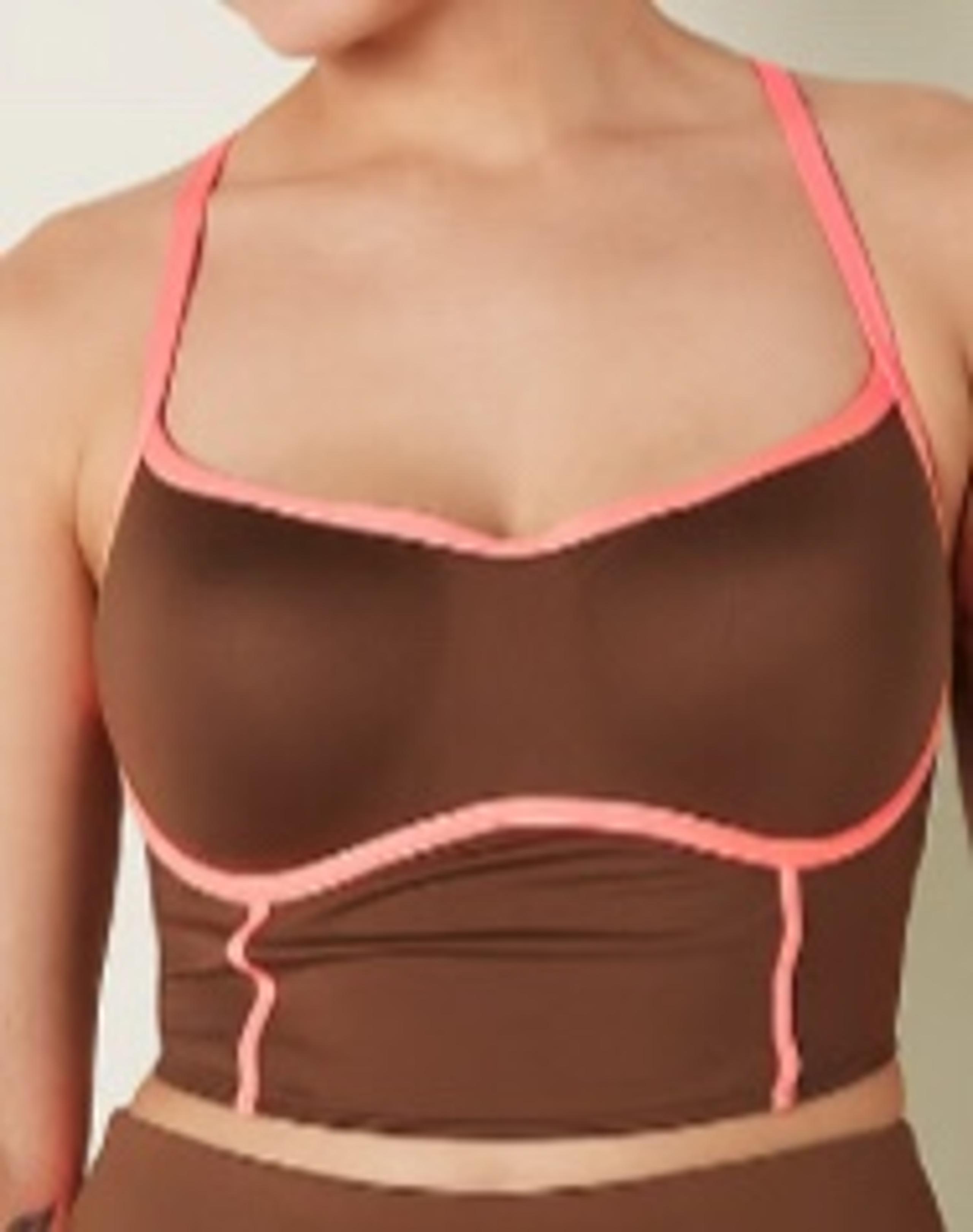 Pink Active Ultimate Push-Up Corset Sports Bra Size Large Stylish women's sports