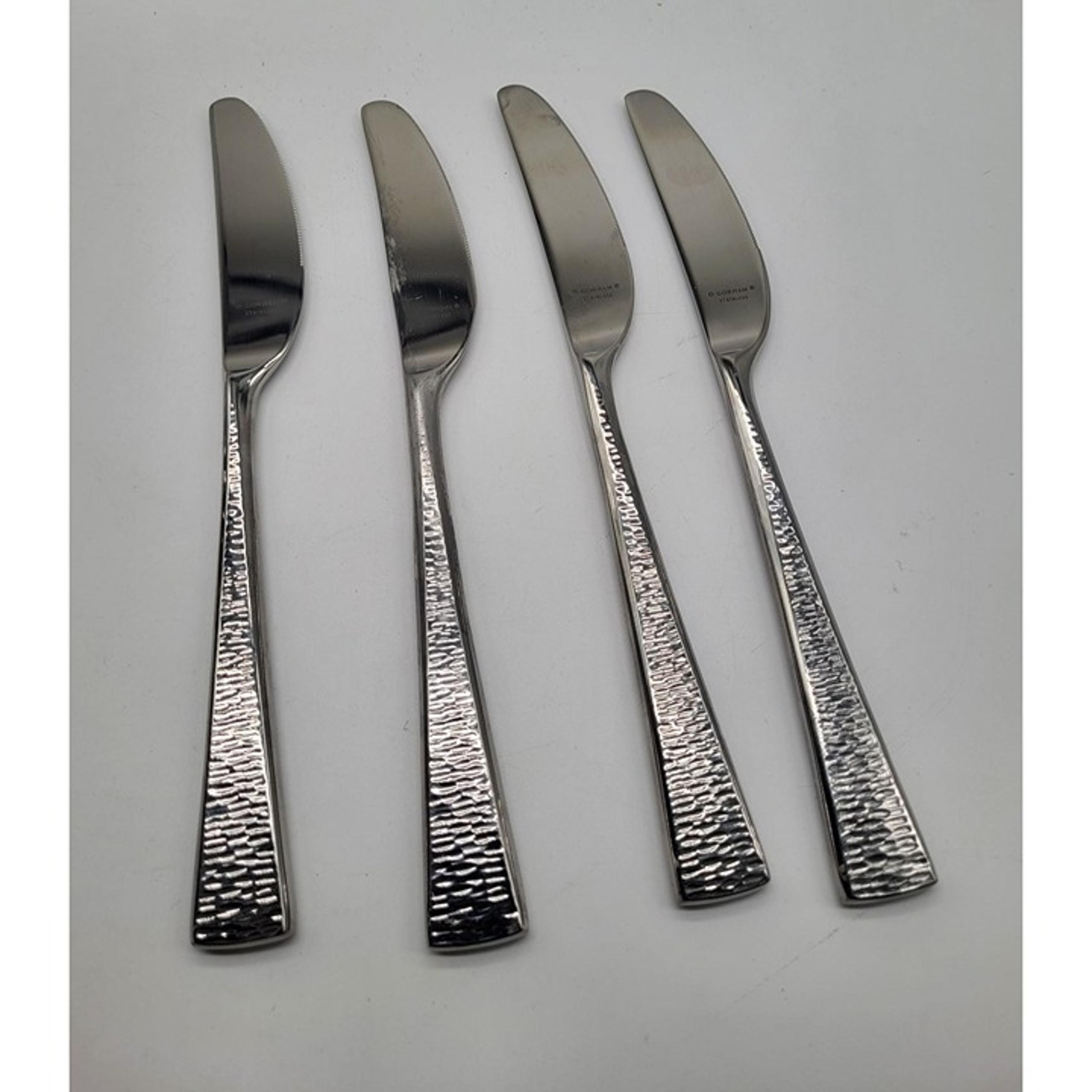GORHAM BISCAYNE Stainless Steel Dinner Knives Set of 4 Hammered
