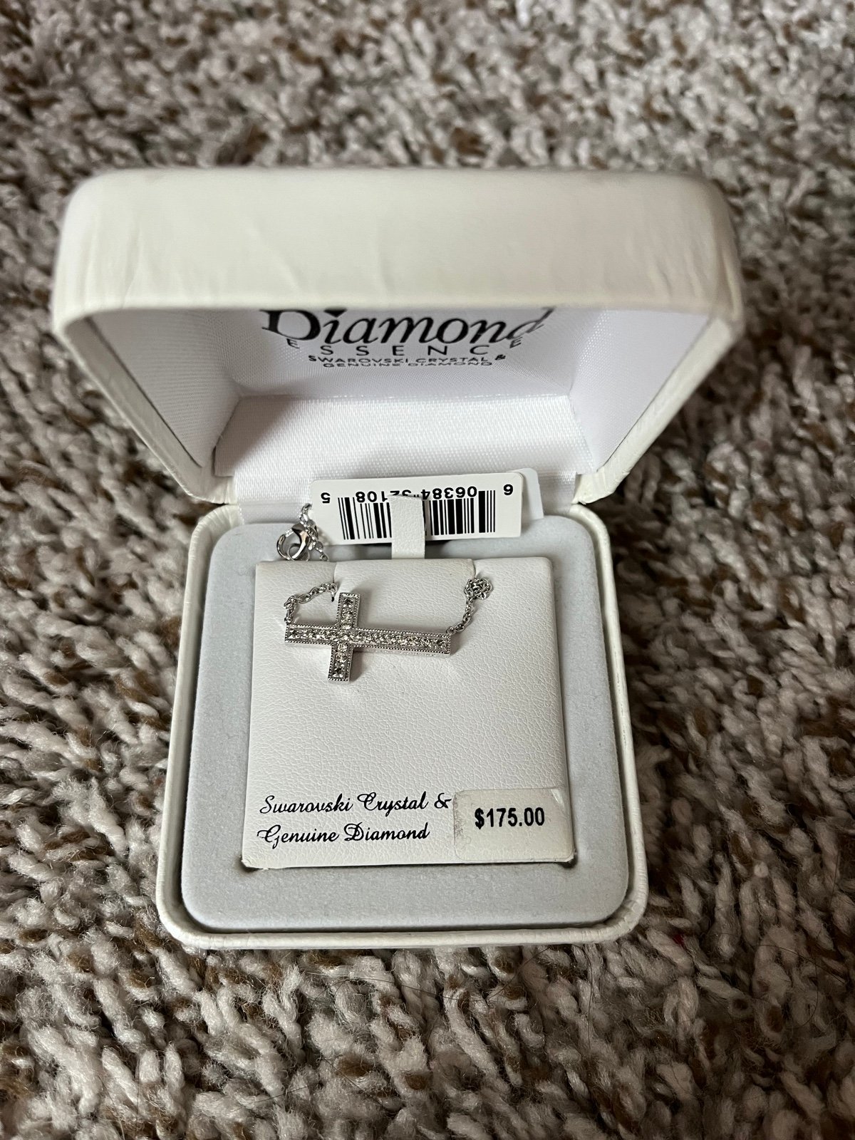 swarovski diamond cross necklace