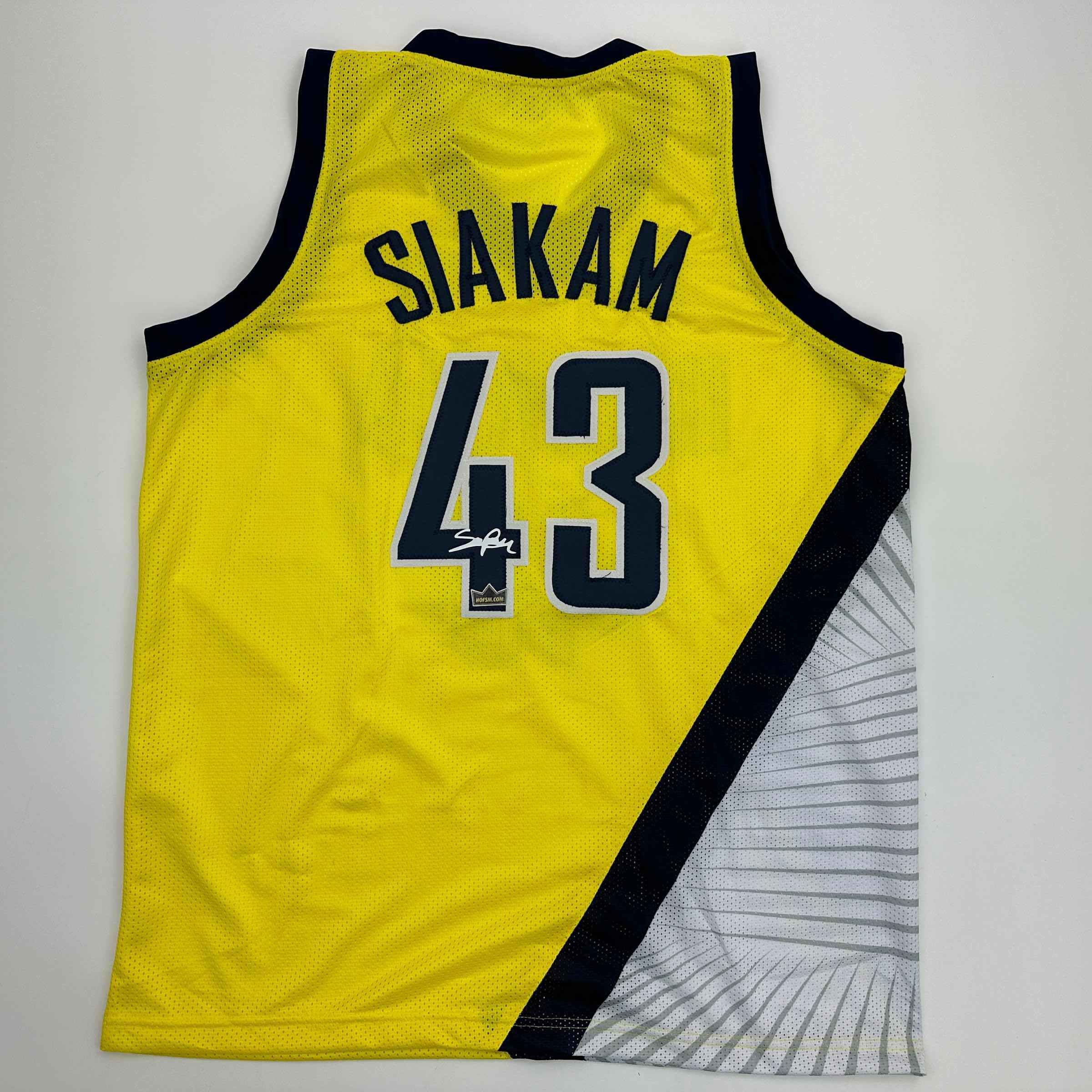 Facsimile Autographed Pascal Siakam Indiana Yellow Auto Jersey Size Men's XL