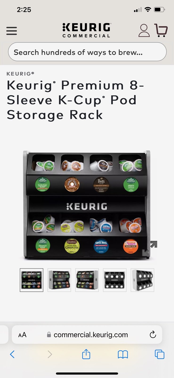 Keurig Premium K-Cup Pod Storage Rack 8 Sleeve