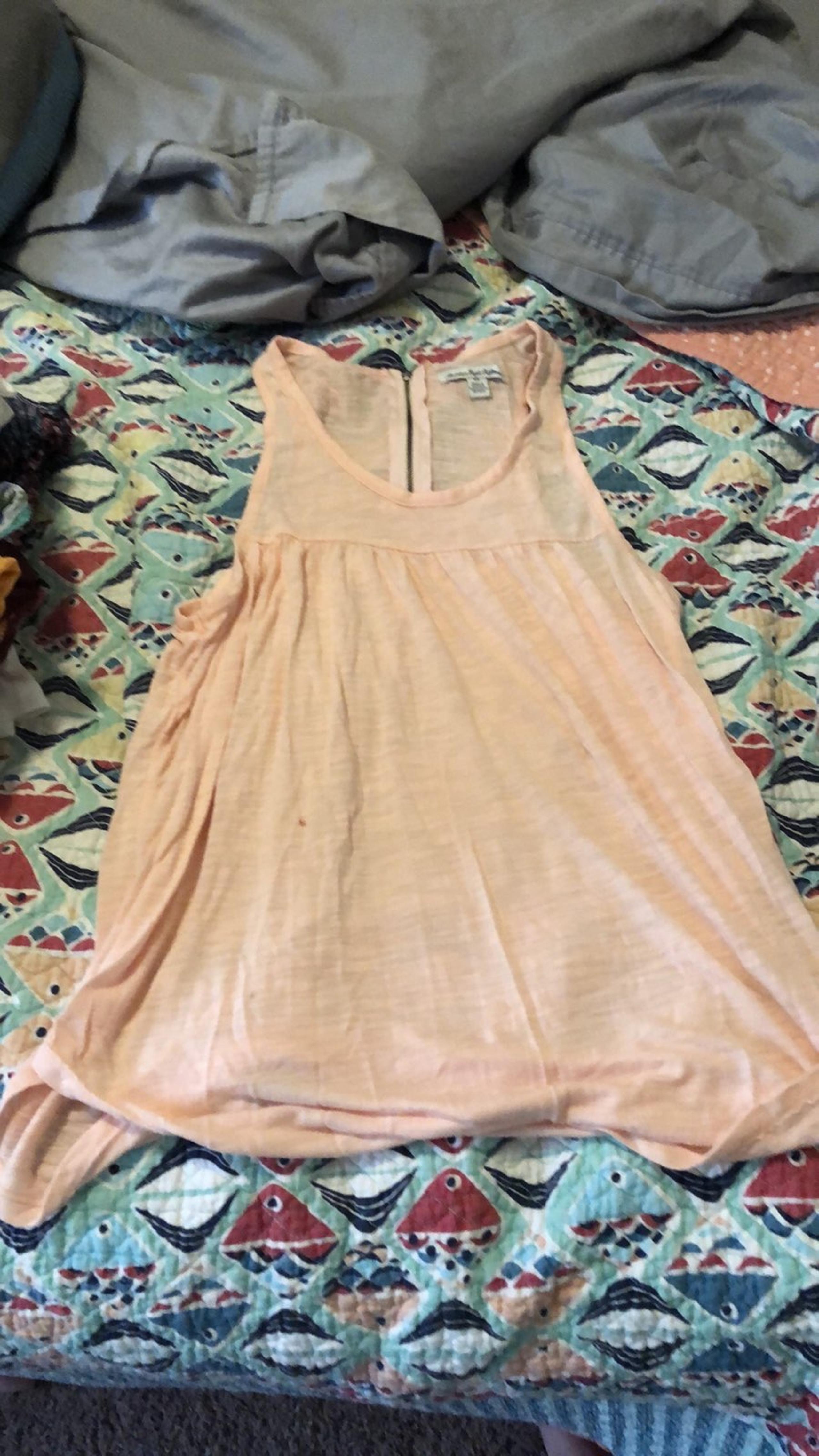 American Rag Sheer Peach Tank Top