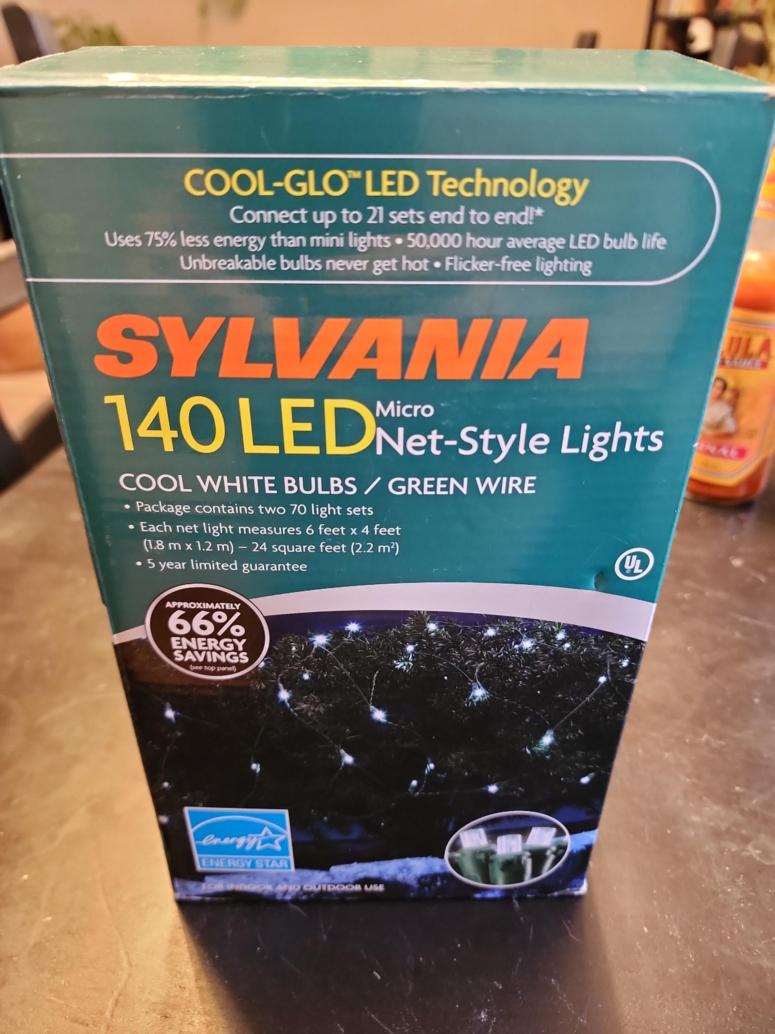 140 Cool White Micro LED Net-Style lights