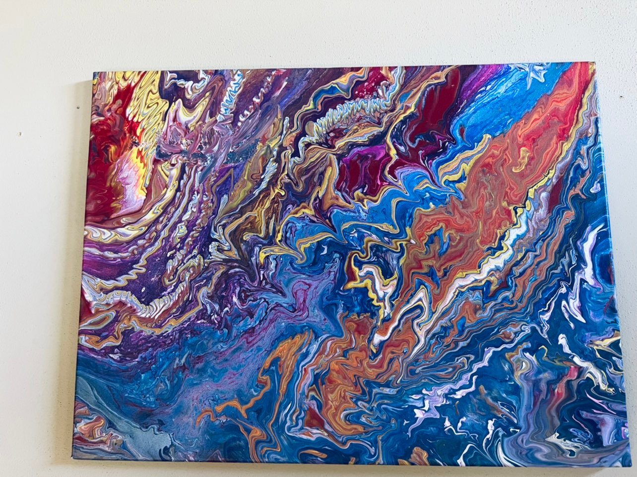 Fire & Ice - Custom Paint Pour - Original