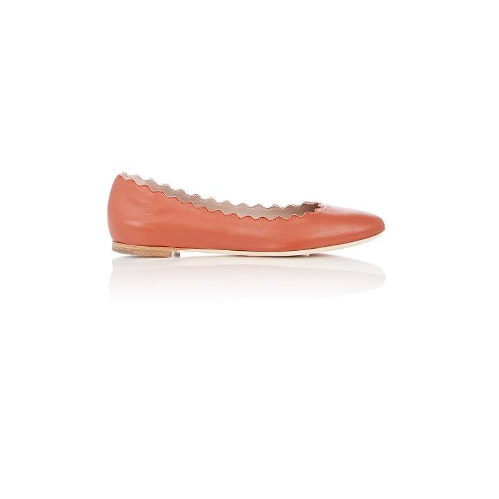 CHLOE Lauren Scalloped Flats size 36.5