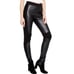 RACHEL ROY Women's Faux Leather Trim Knit Leggings Black 3X Plus Stretch NWT