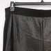 RACHEL ROY Women's Faux Leather Trim Knit Leggings Black 3X Plus Stretch NWT