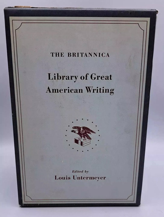 1960 The Brittanica Library of Great American Writing 2 Volume Vintage Book Set