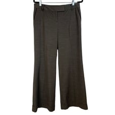 Outback Red Rolled Cuff Brown Wide leg Trousers Pants Size 8
