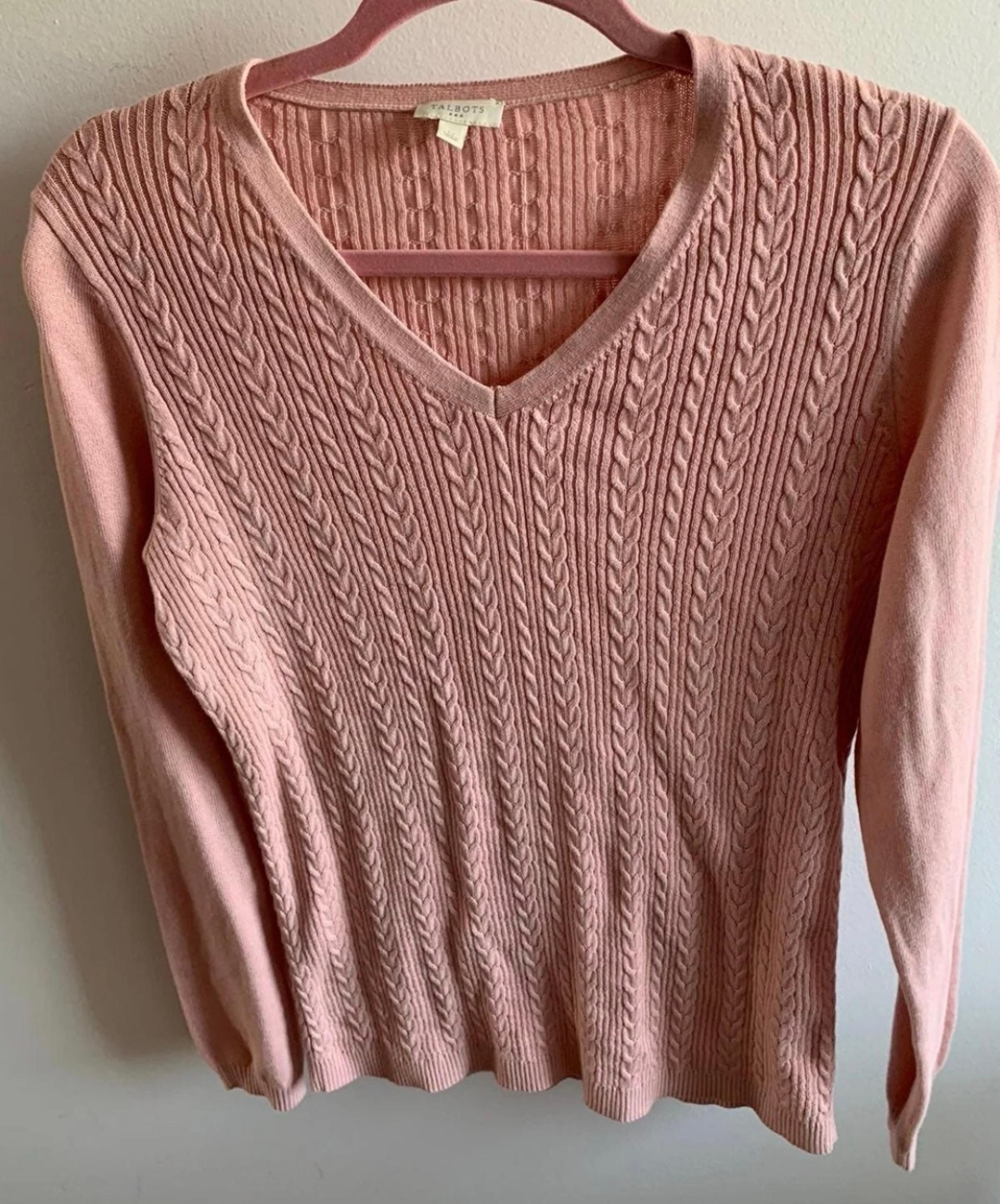 Talbots Pink 100% Cotton Sweater