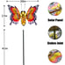 Metal Large Solar Butterfly Art Decor,Waterproof Solar Decorative Stakes Lights.