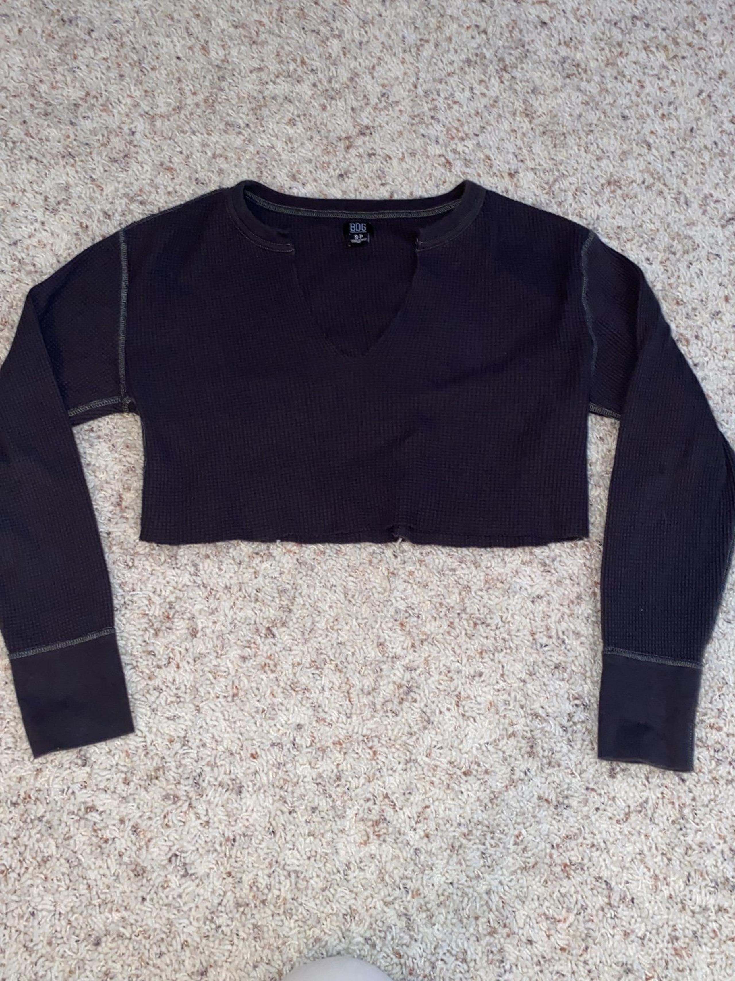 V-neck waffle knit top - BDG