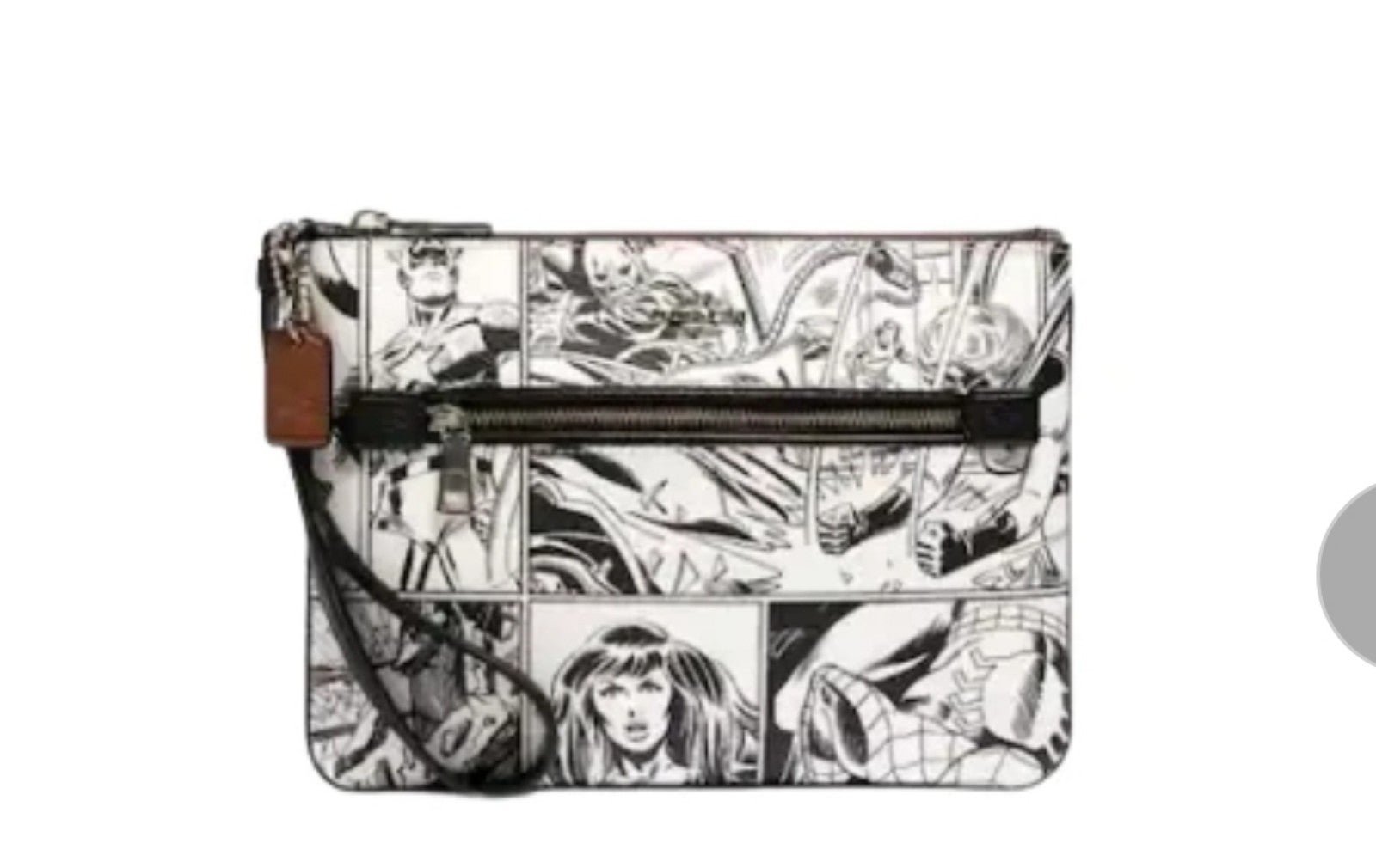 NEW Coach Marvel Comic Print Pouch, XL Wristlet