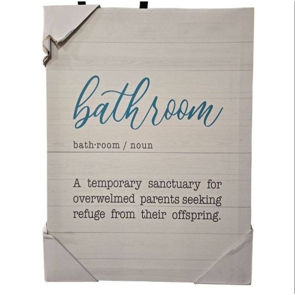 Design District Noun: The Definition Of The Bathroom Canvas Wall Art