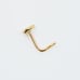 Solid 14kt gold nose gold crown piercing 20 gauge New
