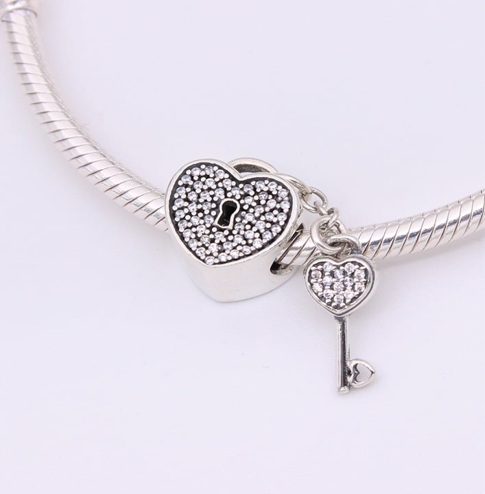 New PANDORA Lock Of Love Charm