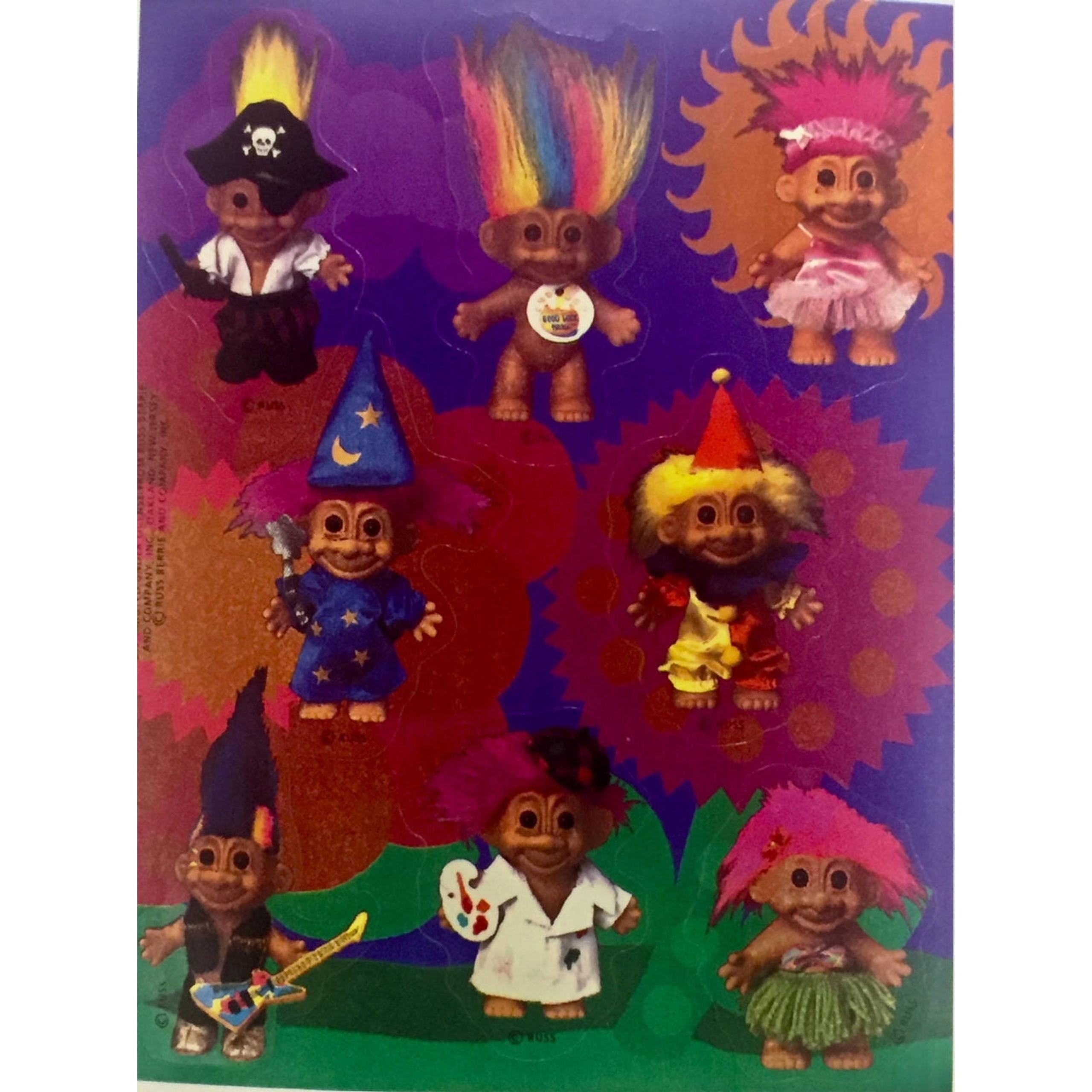 Russ Trolls 80s 90s Dress Up Vintage Single Sticker Sheet 1980's Sticker Collect