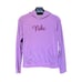 Vintage Nike Size Large Pink Cursive Embroidered Logo Spell Out Womens Hoodie