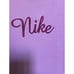Vintage Nike Size Large Pink Cursive Embroidered Logo Spell Out Womens Hoodie