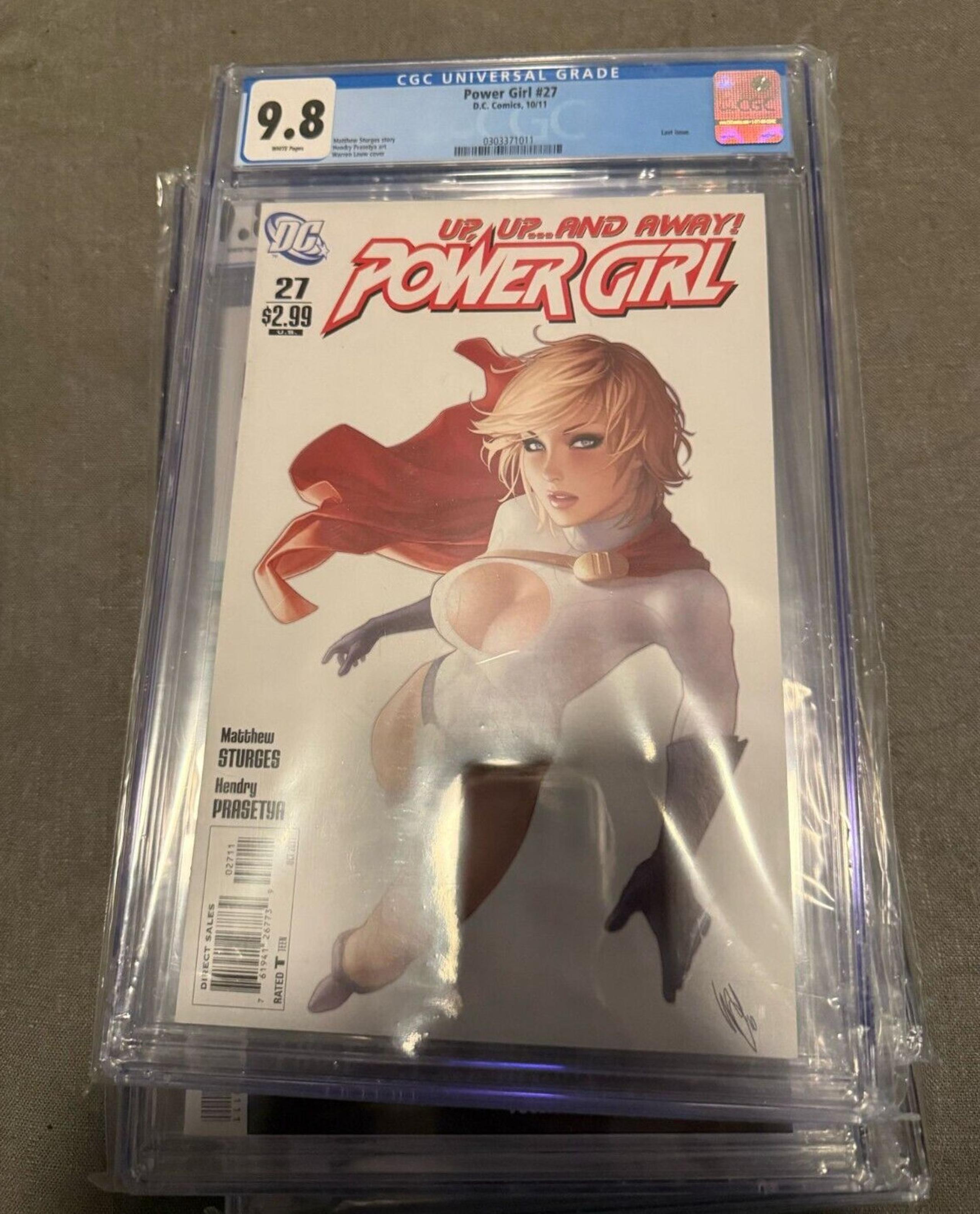 Power Girl #27 CGC 9.8 Last Issue, Classic Warren Louw cover