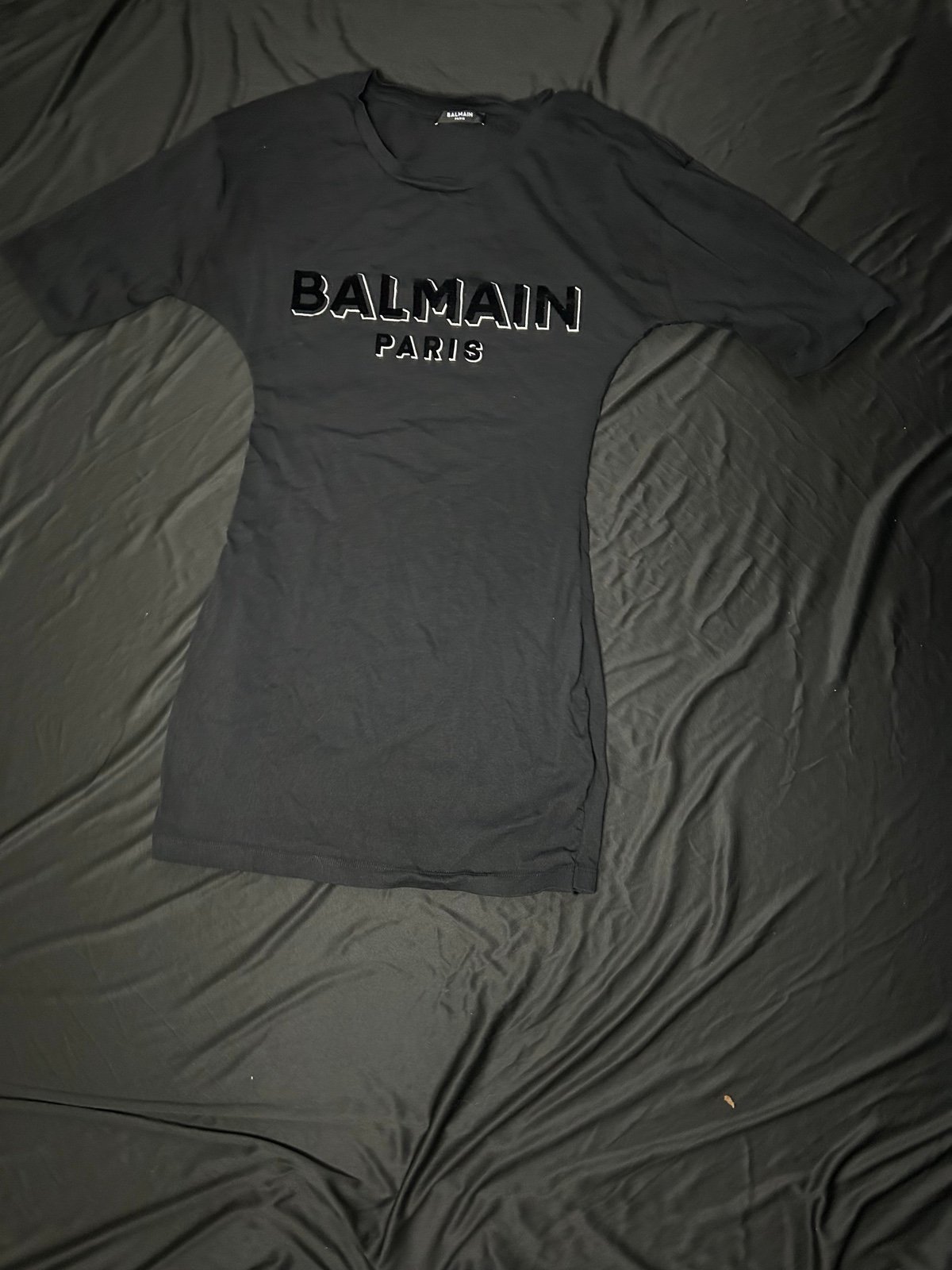 Balmain shirt fitted into dress