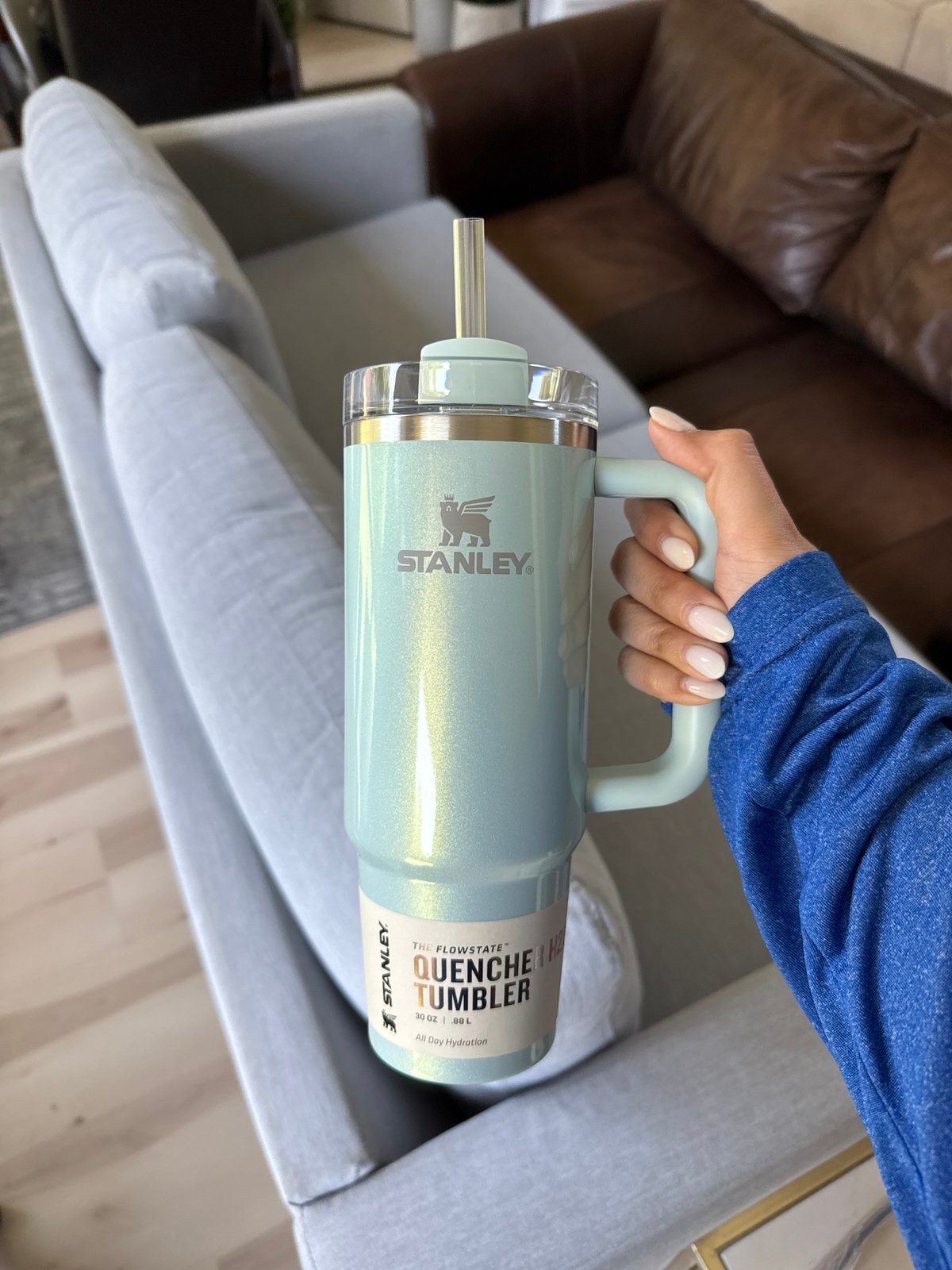 Target X Stanley 30 oz Stainless Steel H2.0 FlowState Quencher Blueberry Milk