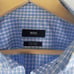 Hugo Boss Gorman Button Down Shirt Long Sleeve Blue Check Size 17