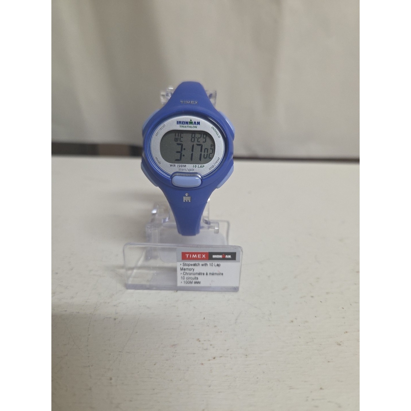 Timex Women's Ironman Quartz Calendar Indiglo Blue Silicon Watch 34 MM T5K784