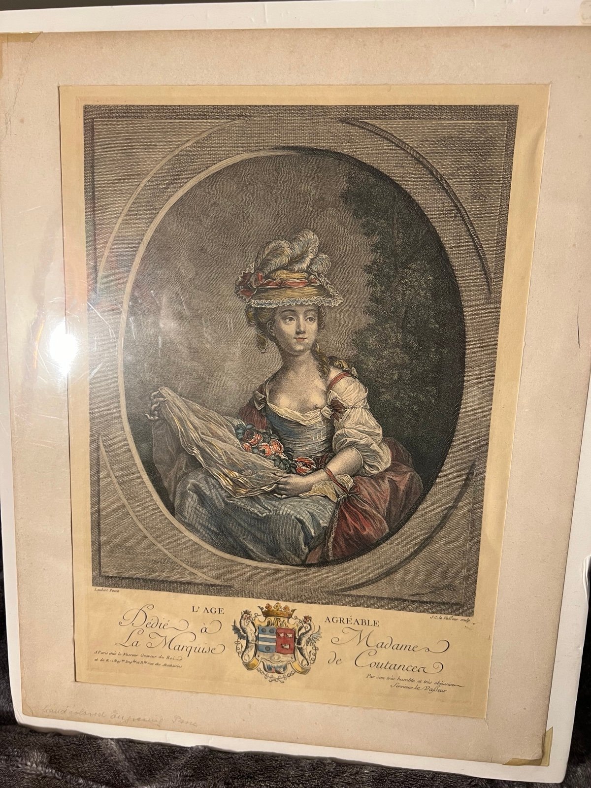 L’ Age Agréable Engraving, France 1770 Late 19th Century