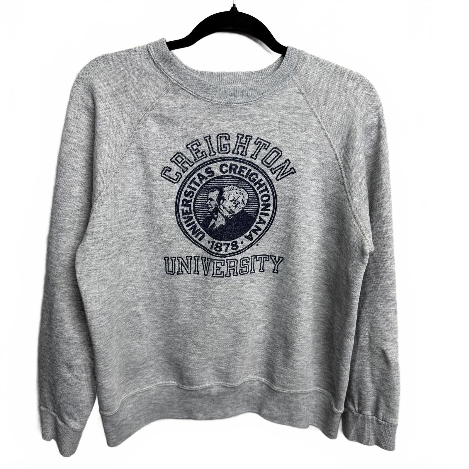 true Vintage 70s Creighton University Triblend Sweatshirt M