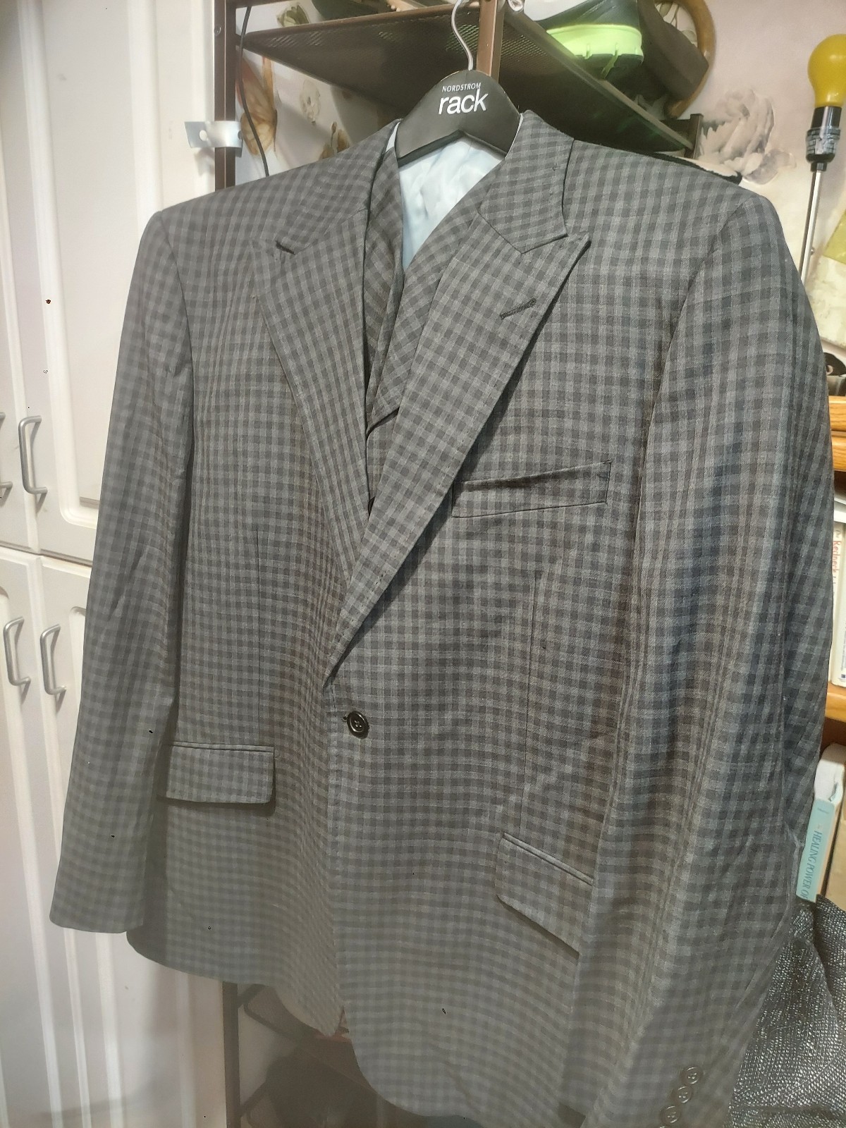 San Giovesse PLAID 3 Piece Suit/Vest Tiglio