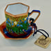CHARLOTTE di VITA Van Gogh Irises Cup + Saucer by GOEBEL 2004 in box