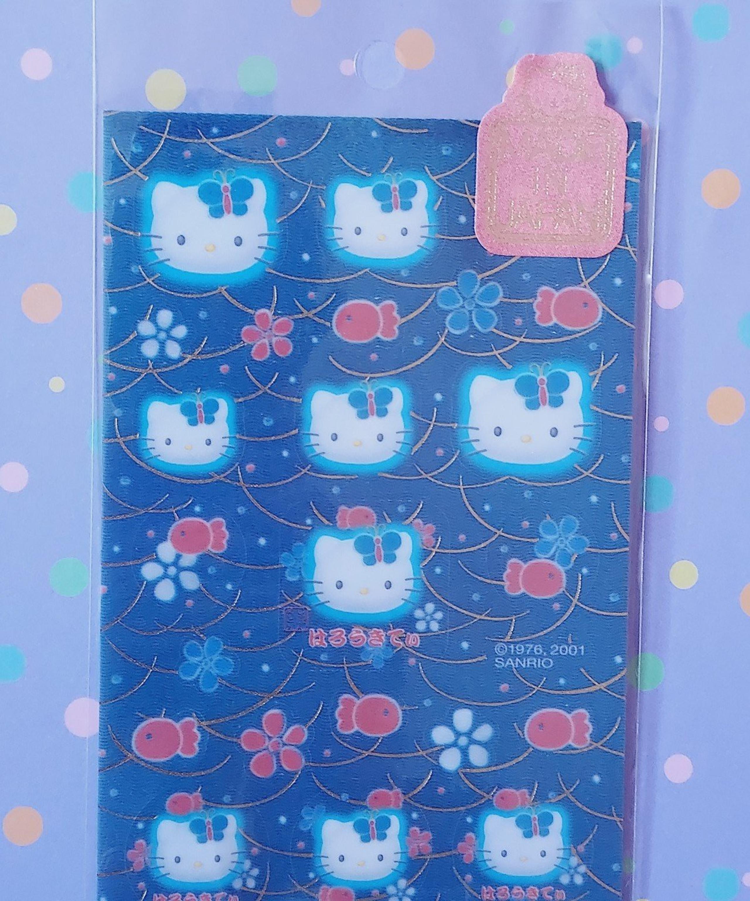 Sanrio vintage butterfly Hello Kitty doll gold fish stickers collection vtg rare