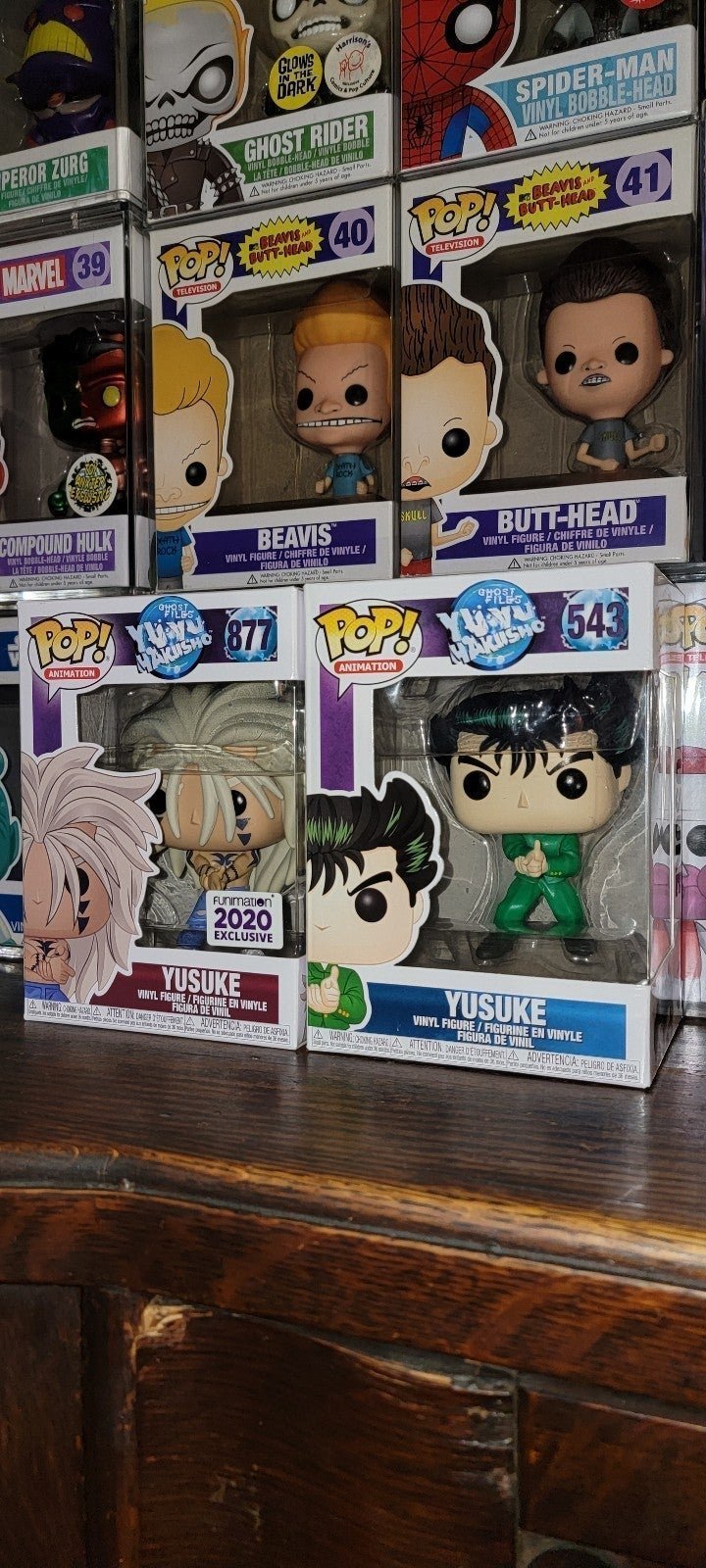 Funko Pop Yusuke 543 + Yusuke 877 Funimation Exclusive Yu Yu Hakusho Set YuYu