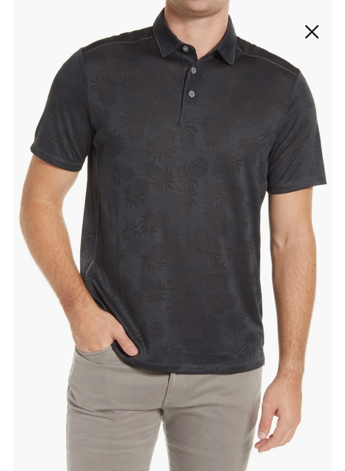 NWT Tommy Bahama Men's Pineapple Palm Coast Short Sleeve Polo Size L
