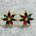 NWT Two Sisters Gold Plated Crystal Clip Earrings