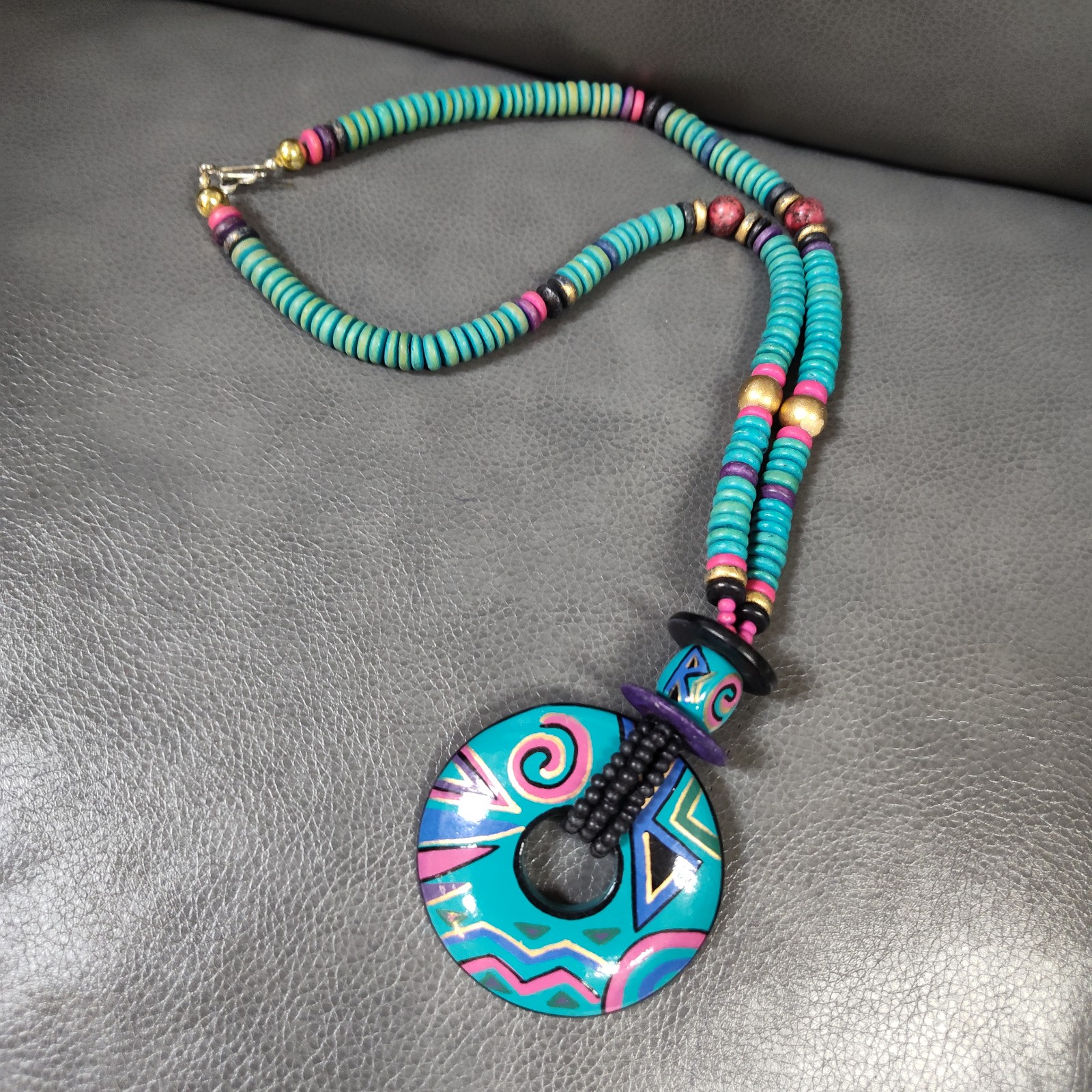 Vintage turquoise pendant necklace