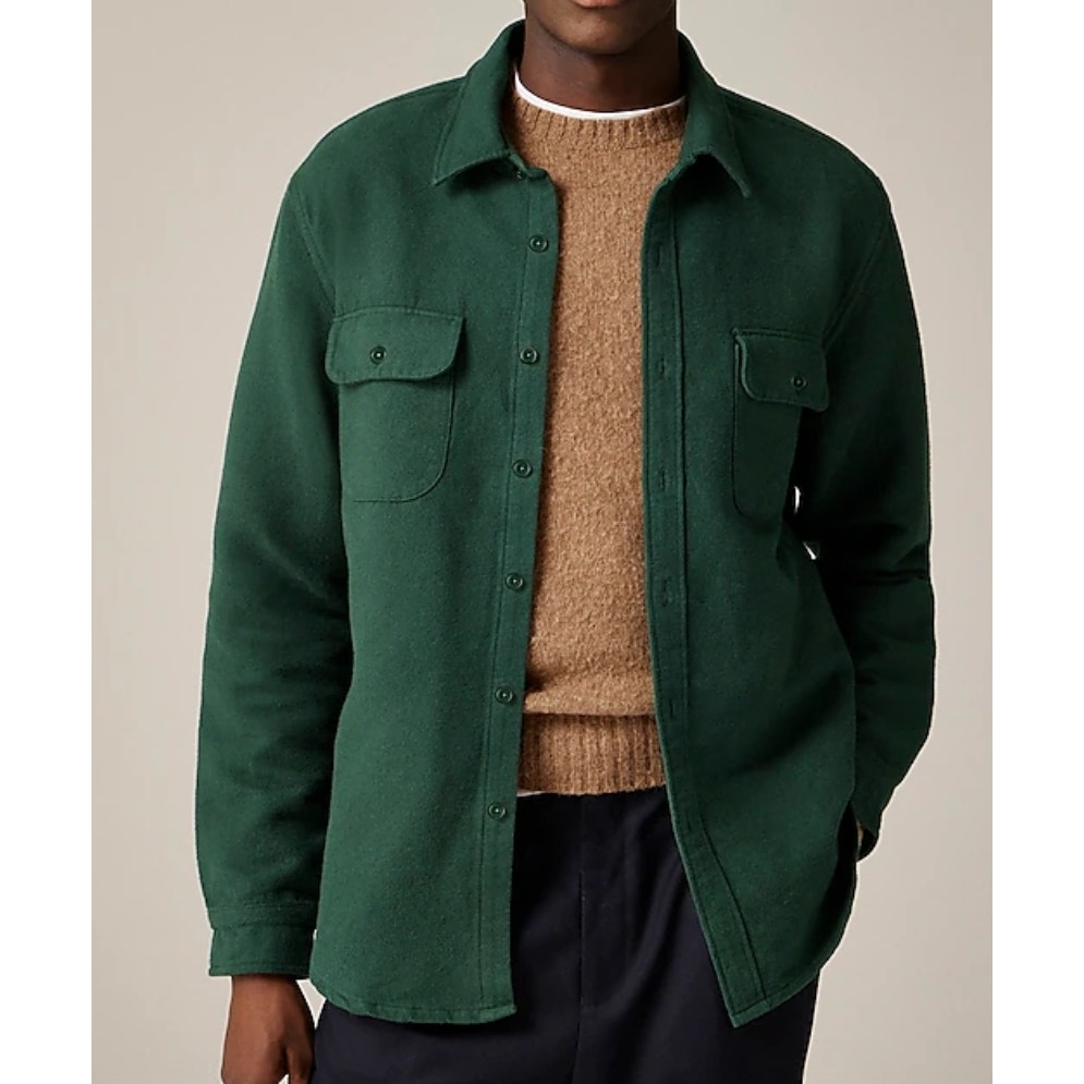 J. Crew Heavyweight Chamois Workshirt Size L NWT