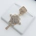 14K Gold Plated Cubic Zircon Pendant, EVBRS400