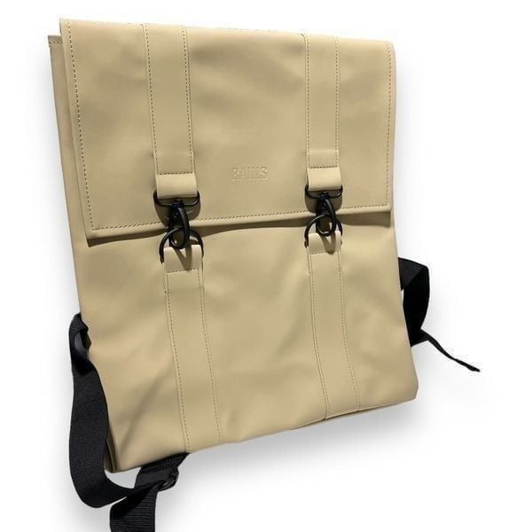 Rains Clasp Messenger Bag WMNS Beige Backpack Waterproof H15.7 x W13.8 x D5.9