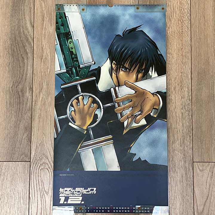 Vintage Trigun Maximum Nicholas D. Wolfwood Young King OURS 2000 Calendar Poster