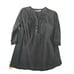 Soft Surroundings Arabella Tunic Womens Plus Sz 1X Black 3/4 Ruffle Sleeve