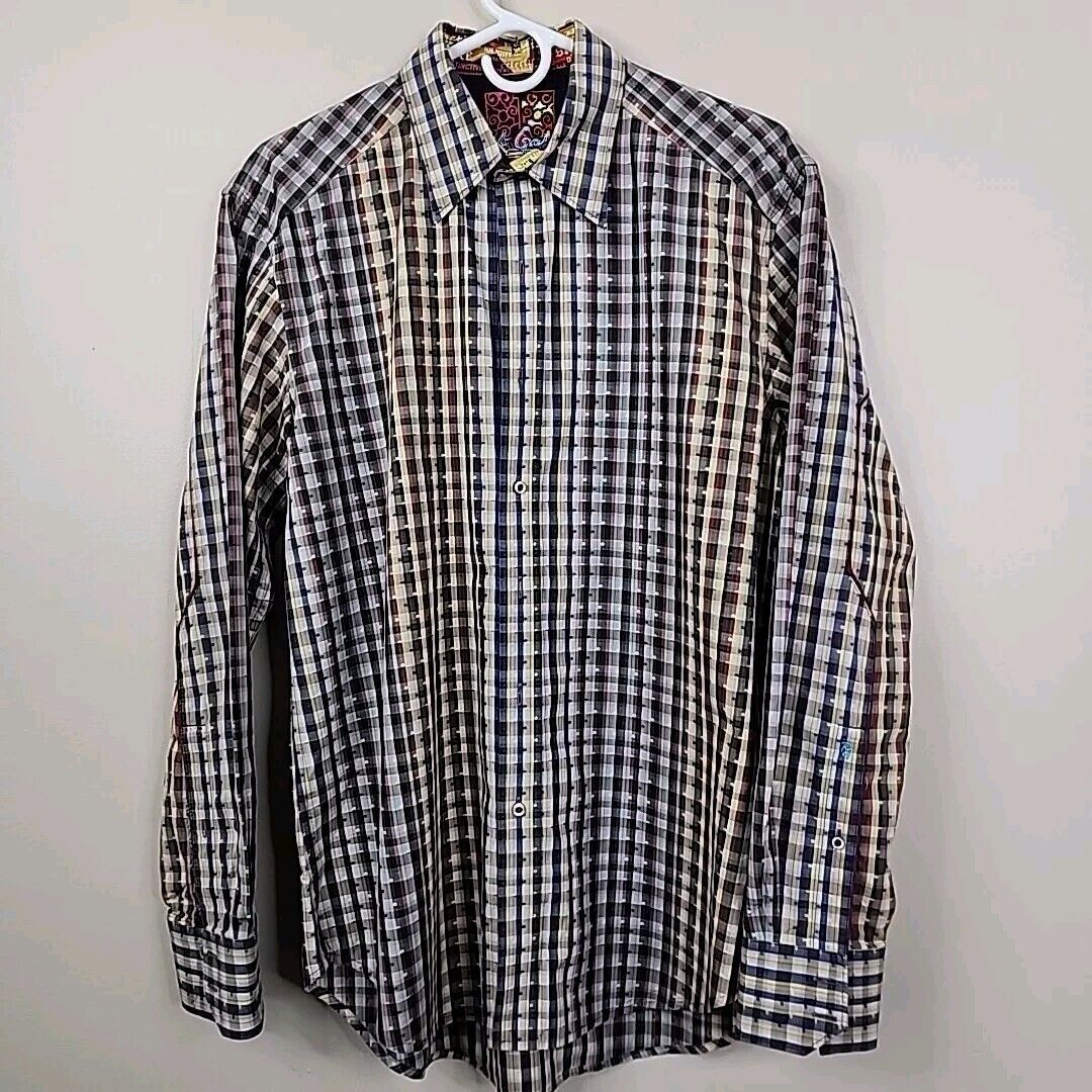 Robert Graham Eclectic Multi-Color Swiss Dot Button Down Medium