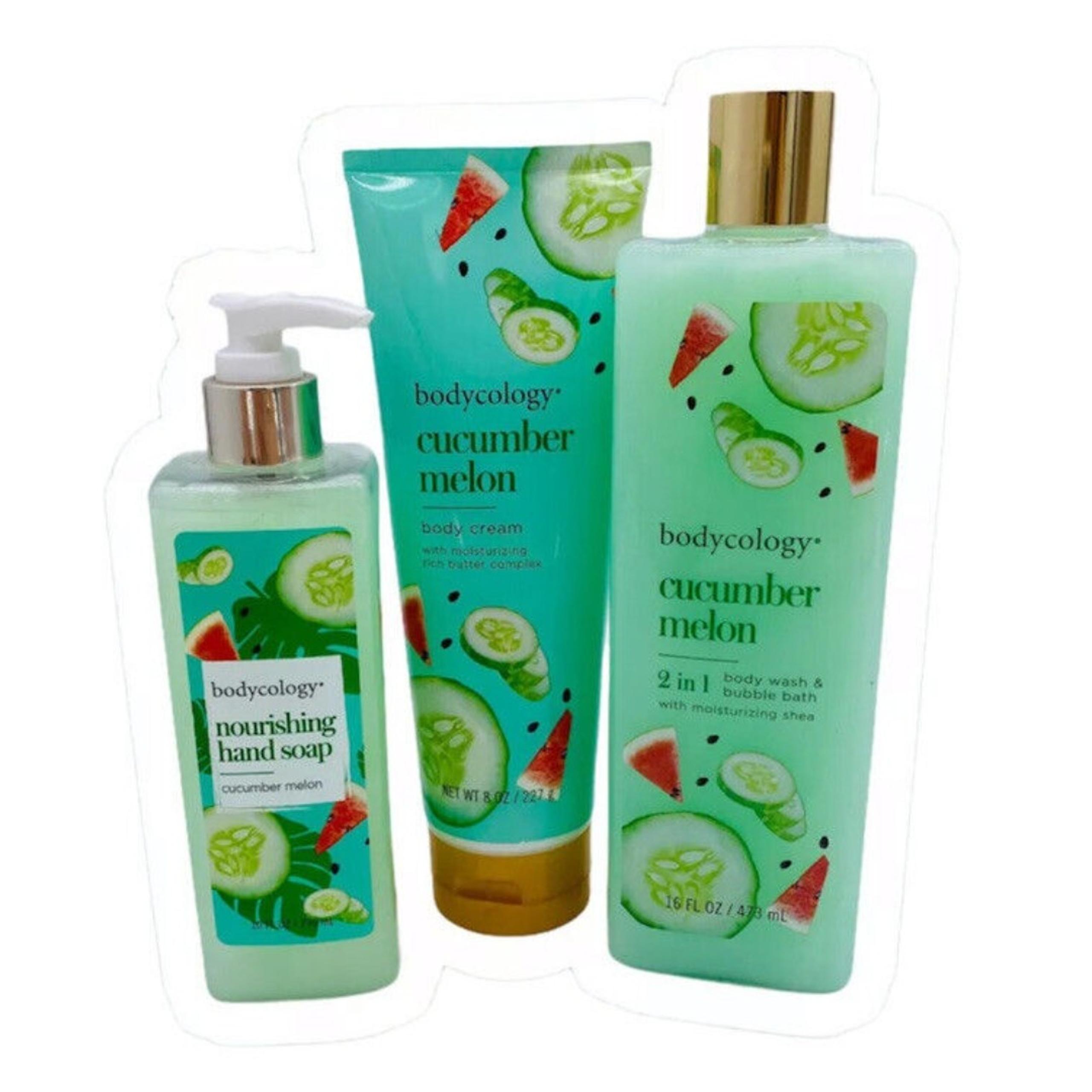 Bodycology 2-in-1 Body Wash & Bubble Bath*Body Cream*Hand Soap  CUCUMBER MELON
