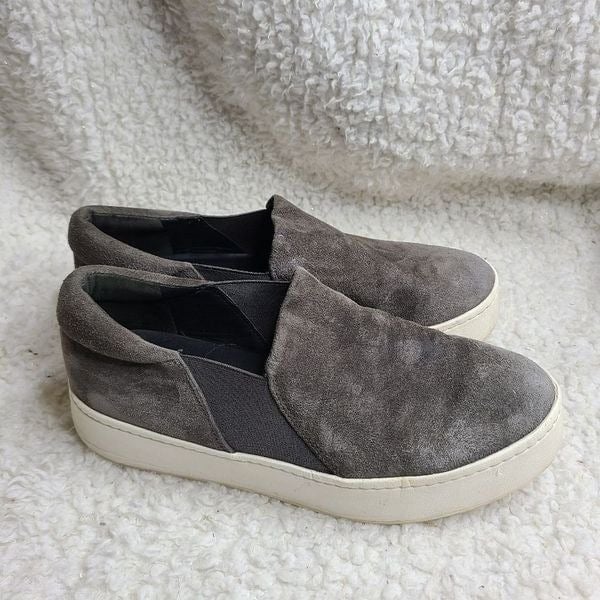Vince Warren Platform Sneaker Suede Gray 8.5