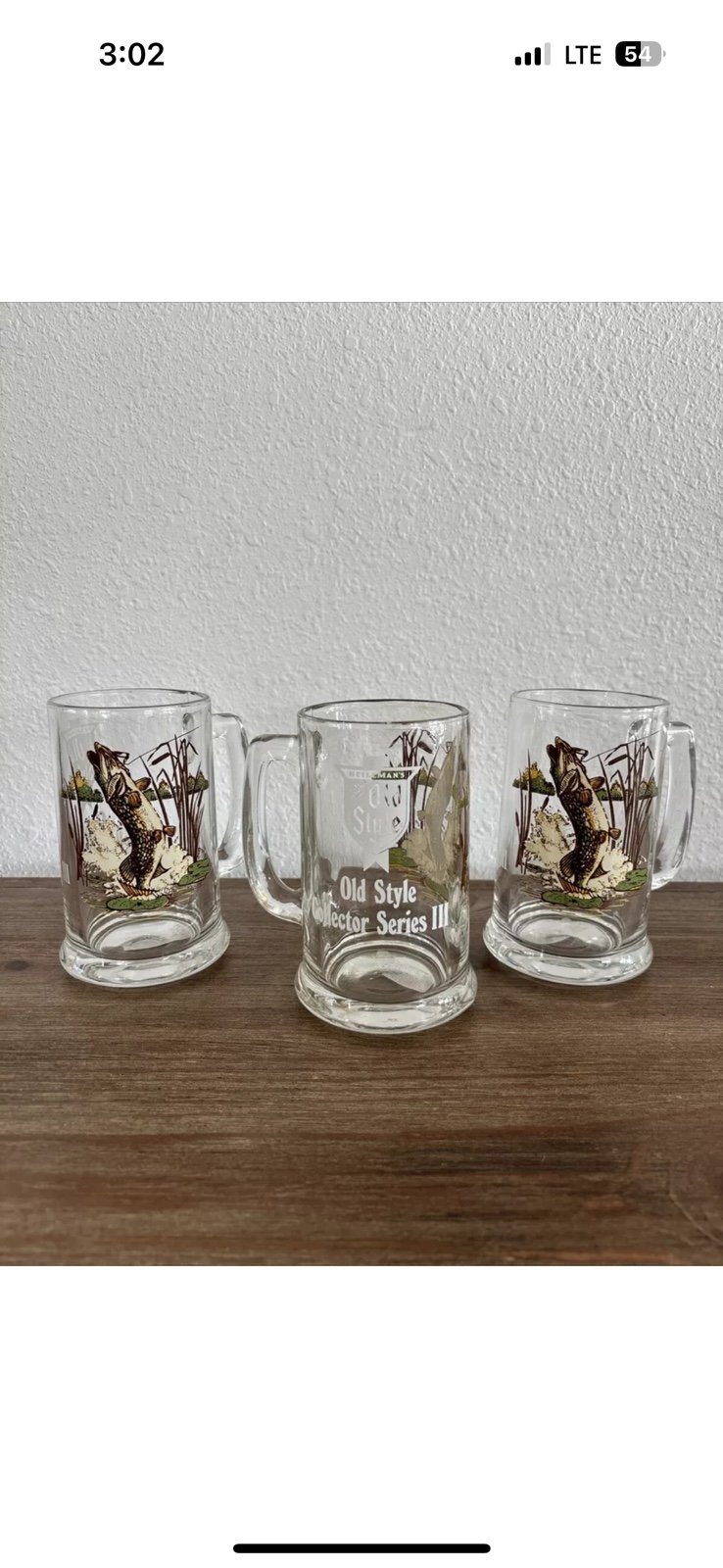 Vintage Set Of 3 Old Style  Beer Collector Series III Mug. Northern